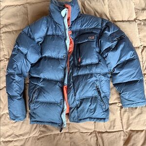 Snozu Kids Puffer Jacket - Blue and Orange